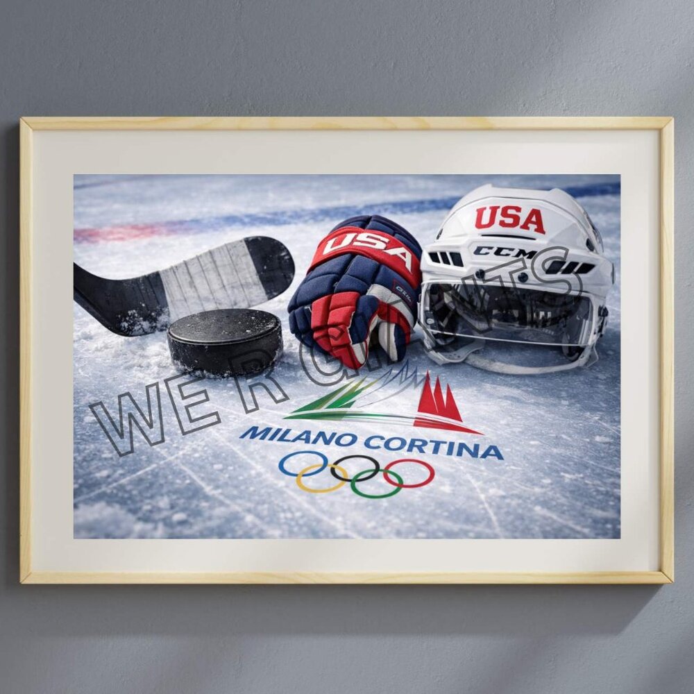 Team USA Olympic Hockey Wall Art 20x16